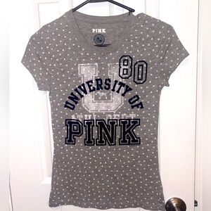 sold PINK Victoria's Secret Vintage y2k Gray University of Pink T-Shirt